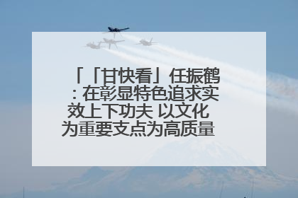 「甘快看」任振鹤：在彰显特色追求实效上下功夫 以文化为重要支点为高质量发展增添动能