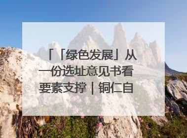 「绿色发展」从一份选址意见书看要素支撑｜铜仁自然资源部门精准服务助力项目落地