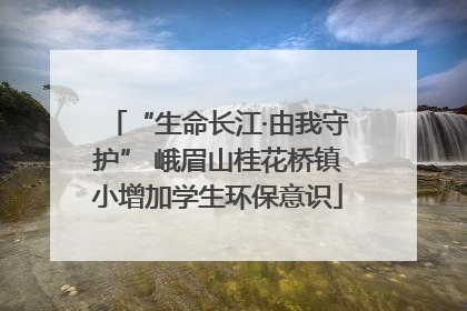 “生命长江·由我守护” 峨眉山桂花桥镇小增加学生环保意识