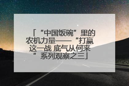“中国饭碗”里的农机力量——“打赢这一战 底气从何来”系列观察之三