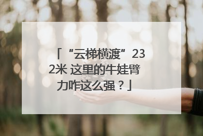 “云梯横渡”232米 这里的牛娃臂力咋这么强？