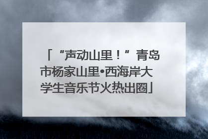 “声动山里！”青岛市杨家山里•西海岸大学生音乐节火热出圈