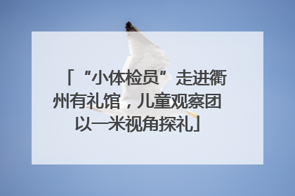 “小体检员”走进衢州有礼馆，儿童观察团以一米视角探礼