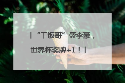 “干饭哥”盛李豪，世界杯奖牌+1！