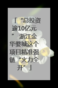“总投资逾10亿元” 浙江金华婺城这个项目精准强链“火力全开”
