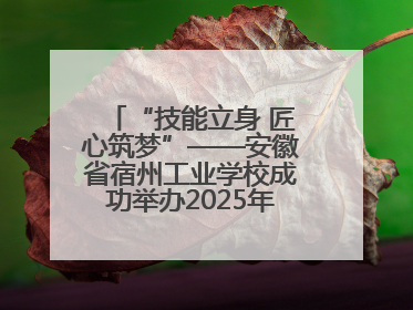 “技能立身 匠心筑梦”——安徽省宿州工业学校成功举办2025年职业技能活动周各项活动
