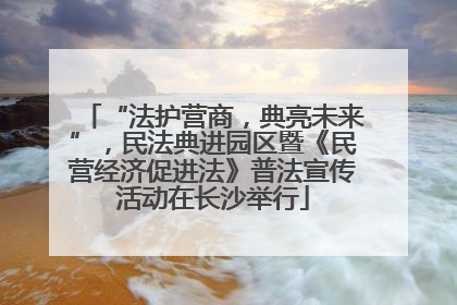 “法护营商，典亮未来”，民法典进园区暨《民营经济促进法》普法宣传活动在长沙举行