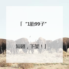 “1胎99子”短剧，下架！