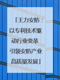 王力安防：以专利技术驱动行业变革 引领安防产业高质量发展