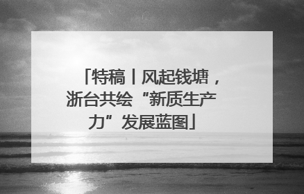 特稿丨风起钱塘，浙台共绘“新质生产力”发展蓝图