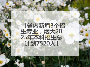 省内新增3个招生专业，烟大2025年本科招生总计划7520人