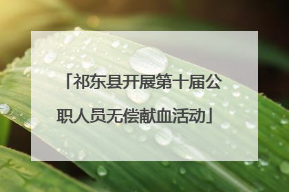 祁东县开展第十届公职人员无偿献血活动