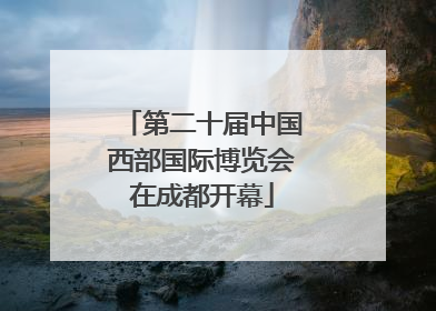 第二十届中国西部国际博览会在成都开幕