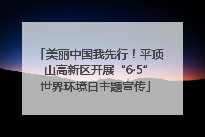 美丽中国我先行！平顶山高新区开展“6·5”世界环境日主题宣传
