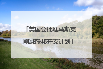 美国会批准马斯克削减联邦开支计划