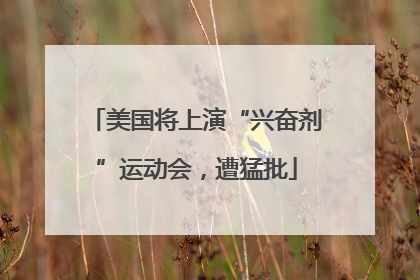 美国将上演“兴奋剂”运动会，遭猛批