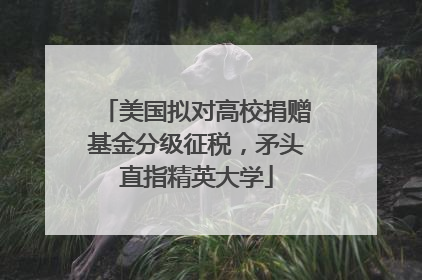 美国拟对高校捐赠基金分级征税，矛头直指精英大学