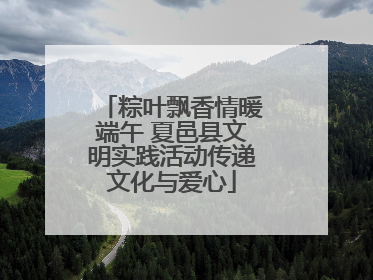粽叶飘香情暖端午 夏邑县文明实践活动传递文化与爱心