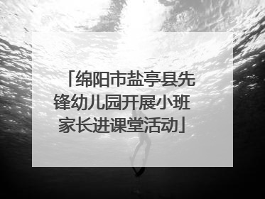 绵阳市盐亭县先锋幼儿园开展小班家长进课堂活动