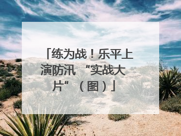 练为战！乐平上演防汛 “实战大片”（图）