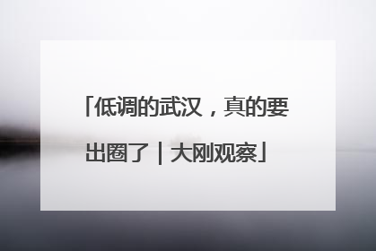 低调的武汉，真的要出圈了｜大刚观察