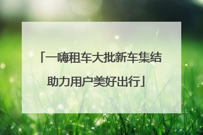 一嗨租车大批新车集结 助力用户美好出行