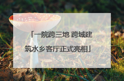 一院跨三地 跨域建筑水乡客厅正式亮相