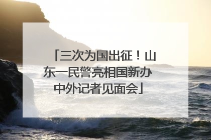 三次为国出征！山东一民警亮相国新办中外记者见面会