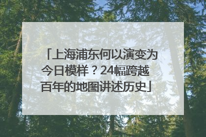 上海浦东何以演变为今日模样？24幅跨越百年的地图讲述历史