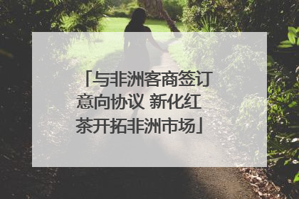 与非洲客商签订意向协议 新化红茶开拓非洲市场
