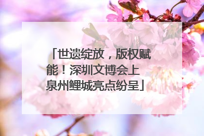 世遗绽放，版权赋能！深圳文博会上 泉州鲤城亮点纷呈