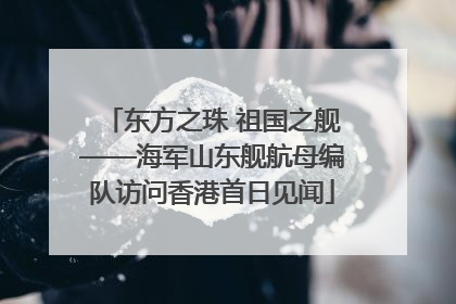 东方之珠 祖国之舰——海军山东舰航母编队访问香港首日见闻