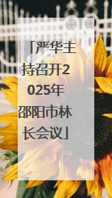 严华主持召开2025年邵阳市林长会议