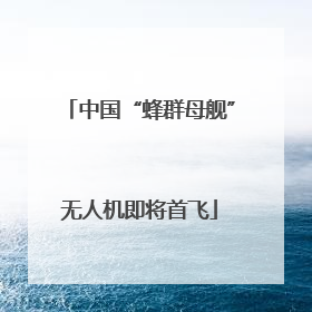 中国“蜂群母舰”无人机即将首飞