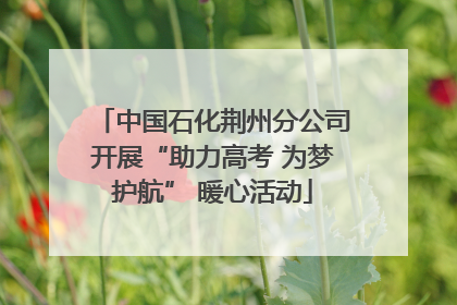 中国石化荆州分公司开展“助力高考 为梦护航” 暖心活动