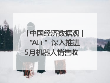 中国经济数据观｜“AI+”深入推进 5月机器人销售收入快速增长