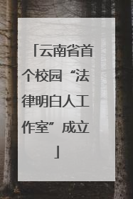 云南省首个校园“法律明白人工作室”成立