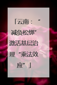 云南：“减负松绑”激活基层治理“乘法效应”