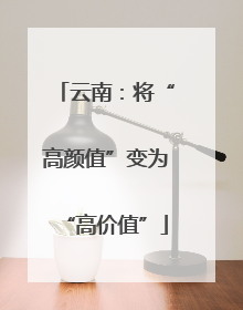 云南：将“高颜值”变为“高价值”