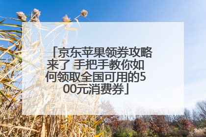 京东苹果领券攻略来了 手把手教你如何领取全国可用的500元消费券