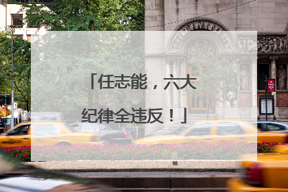 任志能，六大纪律全违反！