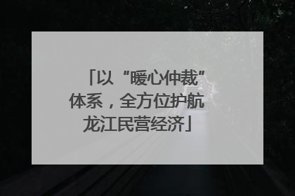 以“暖心仲裁”体系，全方位护航龙江民营经济