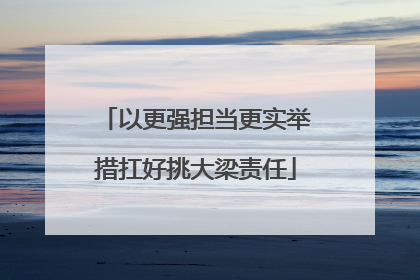 以更强担当更实举措扛好挑大梁责任