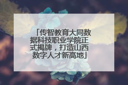 传智教育大同数据科技职业学院正式揭牌，打造山西数字人才新高地