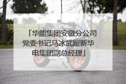 华能集团安徽分公司党委书记马冰武履新华电集团副总经理