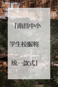南昌中小学生校服将统一款式