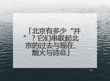 北京有多少“井”？它们串联起北京的过去与现在、烟火与诗意