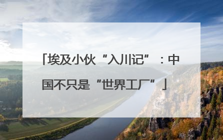 埃及小伙“入川记”：中国不只是“世界工厂”