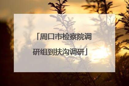 周口市检察院调研组到扶沟调研