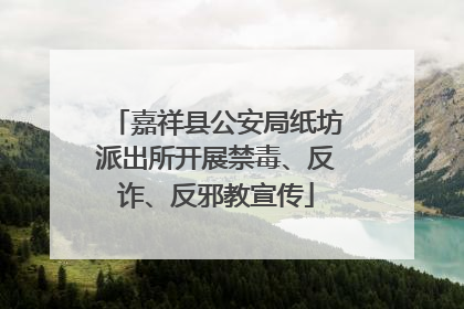 嘉祥县公安局纸坊派出所开展禁毒、反诈、反邪教宣传